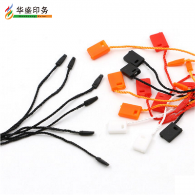 Custom design plastic string hang tag loop quick lock fasteners