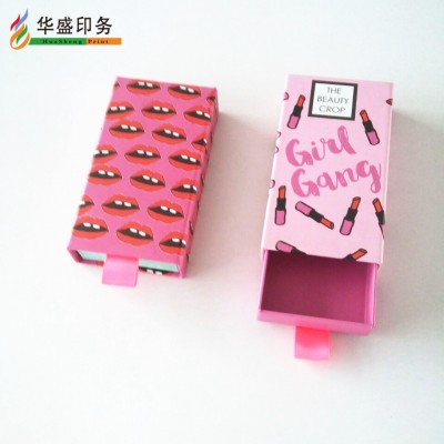 Custom print skin care packaging lipstick slide cardboard box