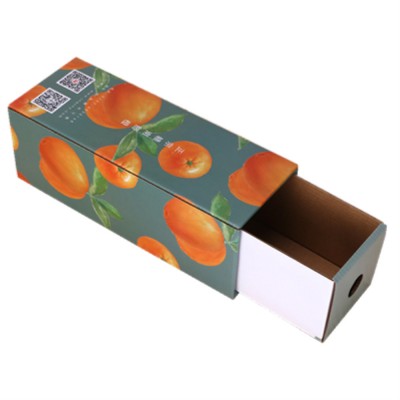 Flat shipping easy fold box strong shipping carton for moving flute fruit gift box