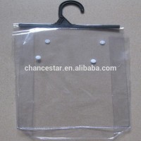 Custom printing biodegradable vinyl zipper bag with die-cut handle